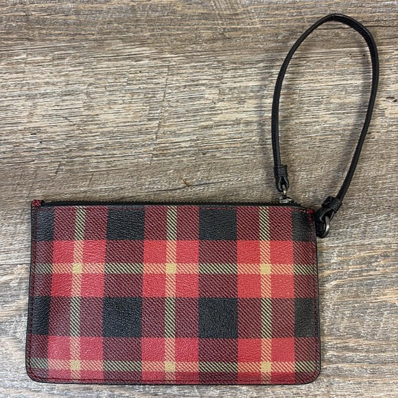 Coach Small Wristlet in Riley Plaid F54461 - Picture 3 of 7